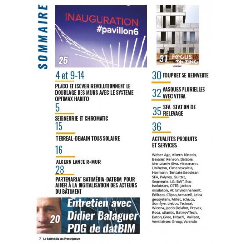 Le Batimédia des prescripteurs Numéro 296 Février 2020