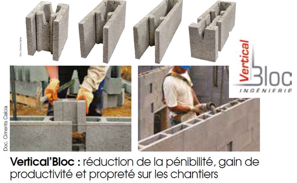 Système constructif VerticalBloc ultra simple les blocs sempilent