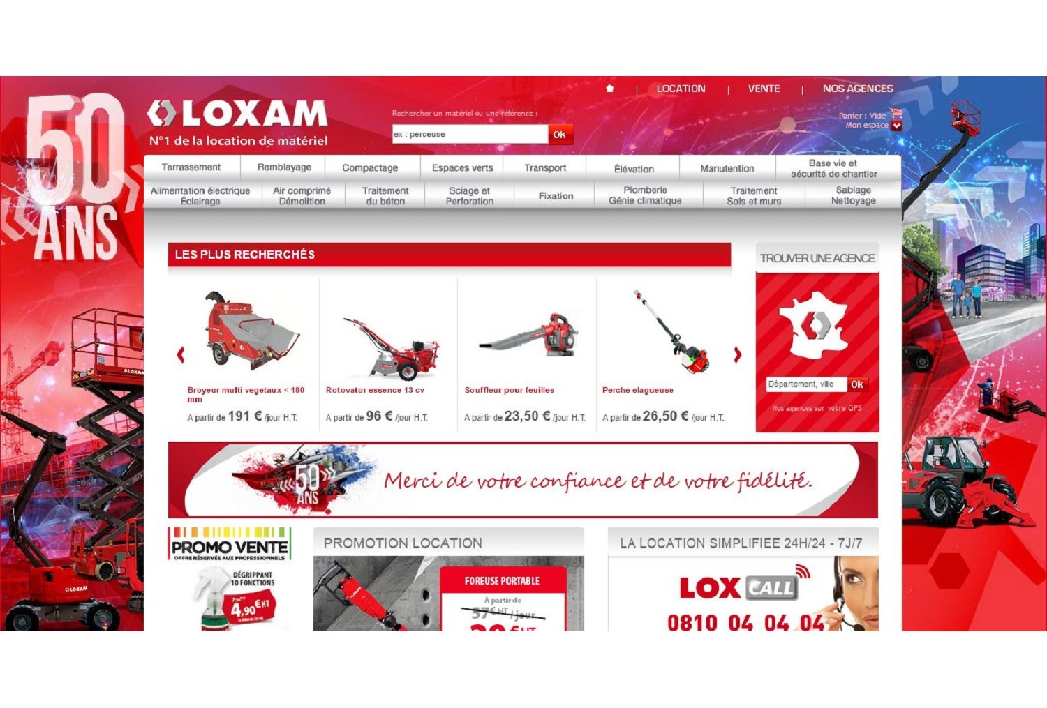 LOXAM FETE 50 ANS DE DÉVELOPPEMENT ET D’INNOVATION