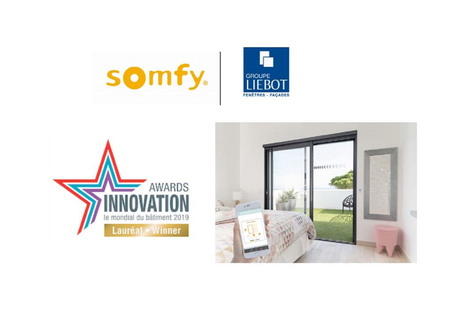 Somfy et le groupe Liébot lauréats des Awards de l’Innovation du Mondial du Bâtiment 2019 !